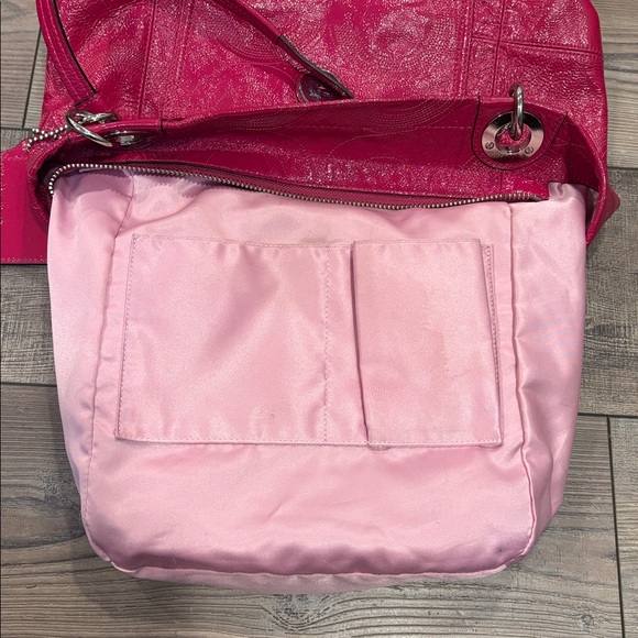 Coach Alex Raspberry Patent Leather Bag - Picture 4 of 13